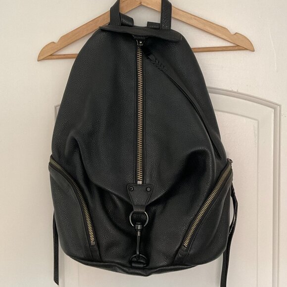 Rebecca Minkoff JUMBO Julian Black Leather Backpack - Picture 4 of 12
